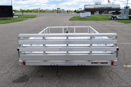 New SPORT HAVEN 7x14 DELUXE OPEN UTILITY w/ BI-FOLD RAMP GATE