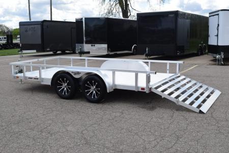 New SPORT HAVEN 7x14 DELUXE OPEN UTILITY w/ BI-FOLD RAMP GATE