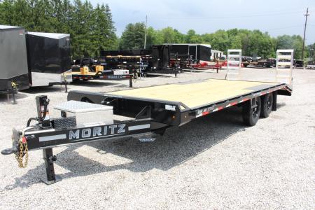New 2026 Moritz 8' 6  x 18' + 4' Deckover Flatbed w/ Beavertail - Aluminum Ramps - 14,000# GVW