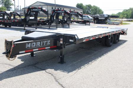 New 2026 Moritz FDPH DT 20' + 5' - Pintle Ring Deckover Equipment Trailer - 25900# GVW