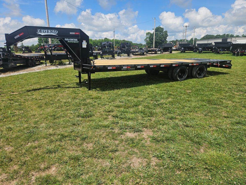 New 2026 Legend 102X25 TANDEM LO-PRO GOOSENECK W/10K AXLES MAX RAMPS & RETRACTABLE STEPS