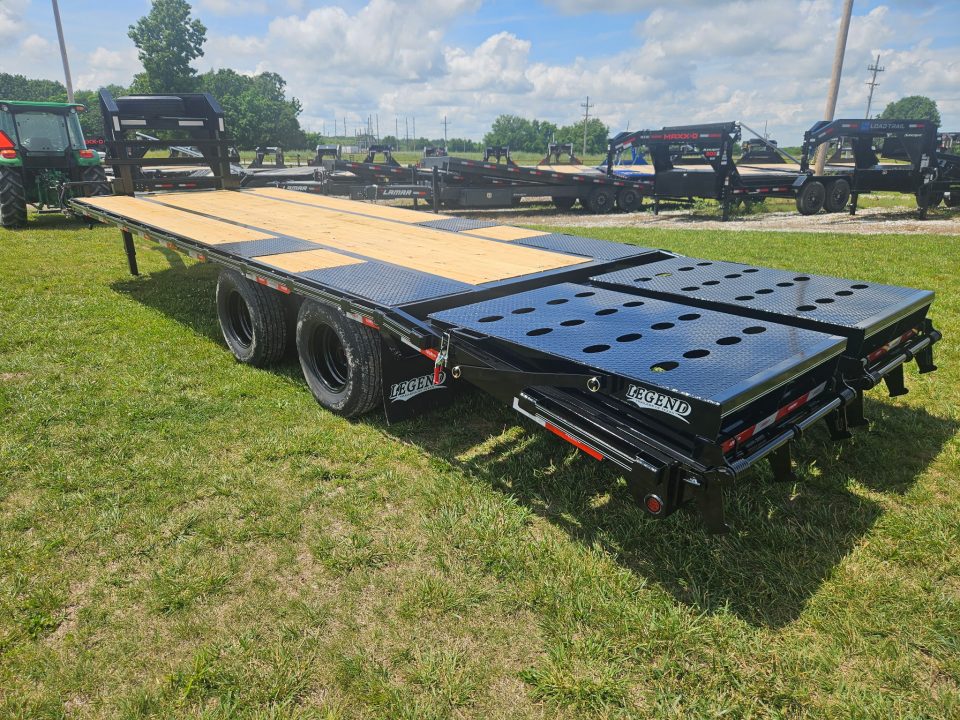 New 2026 Legend 102X25 TANDEM LO-PRO GOOSENECK W/10K AXLES MAX RAMPS & RETRACTABLE STEPS