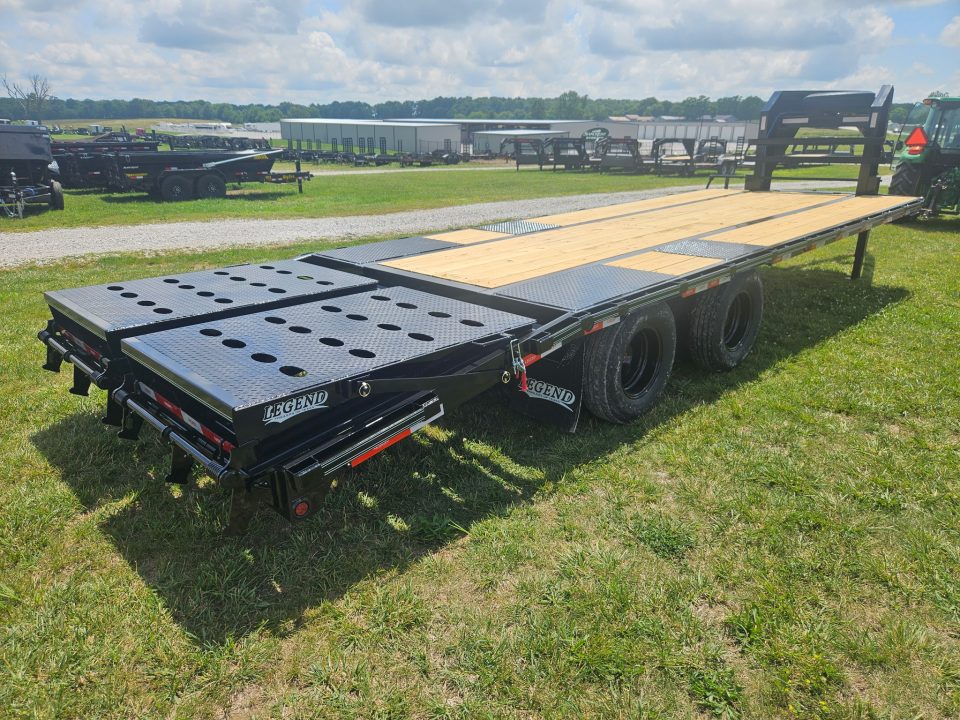 New 2026 Legend 102X25 TANDEM LO-PRO GOOSENECK W/10K AXLES MAX RAMPS & RETRACTABLE STEPS
