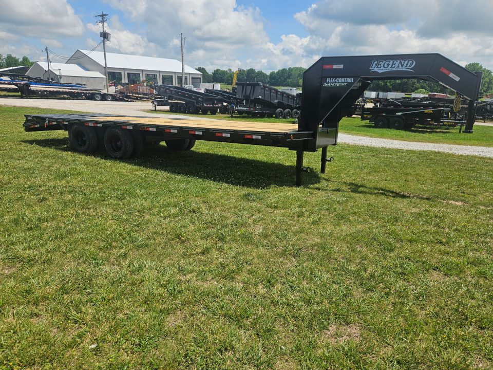 New 2026 Legend 102X25 TANDEM LO-PRO GOOSENECK W/10K AXLES MAX RAMPS & RETRACTABLE STEPS