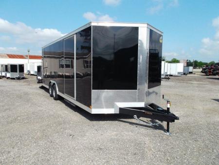 New 2026 Covered Wagon Trailers 8.5x24 Cargo / Enclosed Trailer / Enclosed Car Hauler / 7ft Interior / 5200# Axles / 60" Triple Tube Tongue / Extra Wide Ramp / 48" RV Side Door / Semi-Screwless Exterior / Heavy Duty .080 Black Poly Core Skin