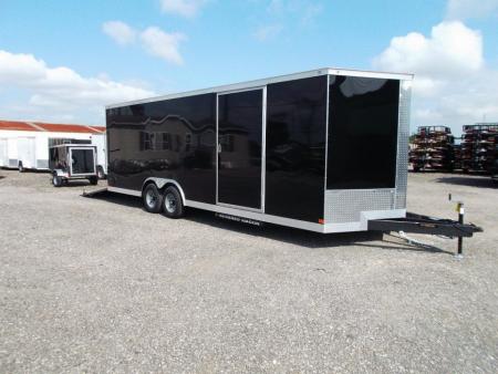 New 2026 Covered Wagon Trailers 8.5x24 Cargo / Enclosed Trailer / Enclosed Car Hauler / 7ft Interior / 5200# Axles / 60" Triple Tube Tongue / Extra Wide Ramp / 48" RV Side Door / Semi-Screwless Exterior / Heavy Duty .080 Black Poly Core Skin