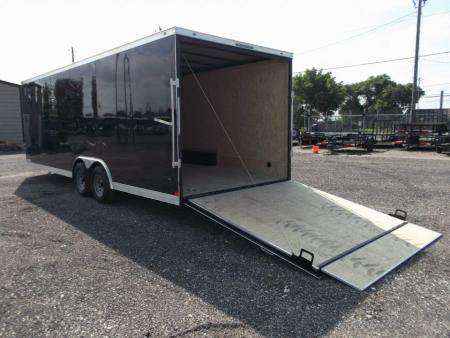 New 2026 Covered Wagon Trailers 8.5x24 Cargo / Enclosed Trailer / Enclosed Car Hauler / 7ft Interior / 5200# Axles / 60" Triple Tube Tongue / Extra Wide Ramp / 48" RV Side Door / Semi-Screwless Exterior / Heavy Duty .080 Black Poly Core Skin