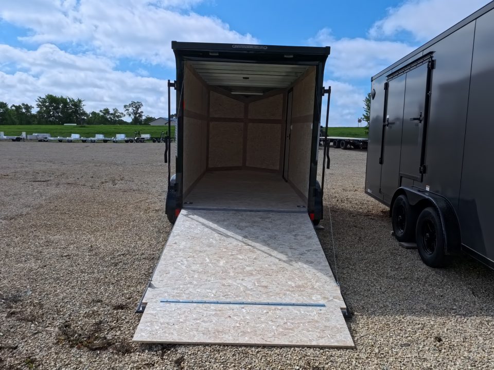New 2026 Stealth Trailers 6 x 12 x 6.6 Cobra Flat Top, Spring Tandem Axle, 24" Slant Wedge, Silver w/ Blackout Package, 7k GVWR