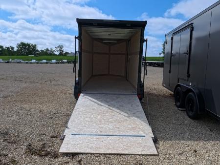 New 2026 Stealth Trailers 6 x 12 x 6.6 Cobra Flat Top, Spring Tandem Axle, 24" Slant Wedge, Silver w/ Blackout Package, 7k GVWR