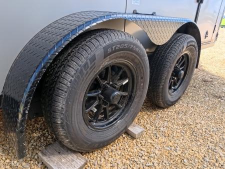 New 2026 Stealth Trailers 6 x 12 x 6.6 Cobra Flat Top, Spring Tandem Axle, 24" Slant Wedge, Silver w/ Blackout Package, 7k GVWR