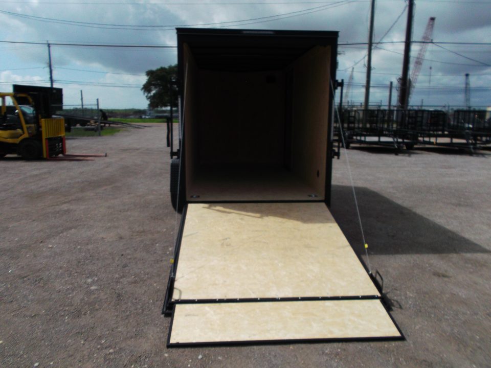 New 2026 Covered Wagon Trailers 6x12 Cargo / Enclosed Trailer / 6'6" Interior Height / Extra Wide Ramp Gate / RV Side Door / .030 White / Black Out Package