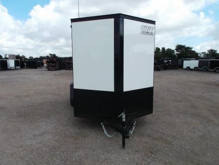 New 2026 Covered Wagon Trailers 6x12 Cargo / Enclosed Trailer / 6'6" Interior Height / Extra Wide Ramp Gate / RV Side Door / .030 White / Black Out Package