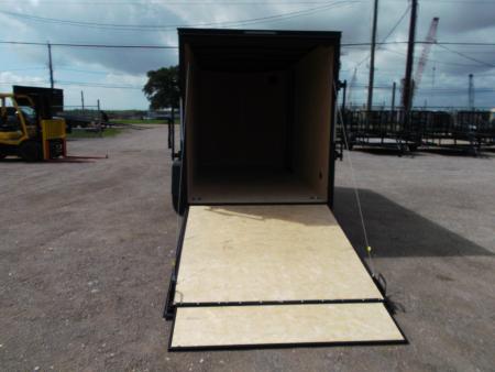 New 2026 Covered Wagon Trailers 6x12 Cargo / Enclosed Trailer / 6'6" Interior Height / Extra Wide Ramp Gate / RV Side Door / .030 White / Black Out Package