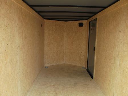 New 2026 Covered Wagon Trailers 6x12 Cargo / Enclosed Trailer / 6'6" Interior Height / Extra Wide Ramp Gate / RV Side Door / .030 White / Black Out Package