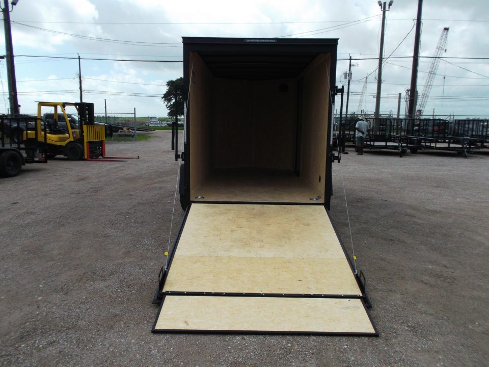 New 2026 Covered Wagon Trailers 6x12 Cargo / Enclosed Trailer / 6'6" Interior Height / Extra Wide Ramp Gate / RV Side Door / .030 Black Semi-Screwless Exterior / Black Out Package