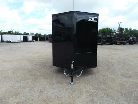 New 2026 Covered Wagon Trailers 6x12 Cargo / Enclosed Trailer / 6'6" Interior Height / Extra Wide Ramp Gate / RV Side Door / .030 Black Semi-Screwless Exterior / Black Out Package