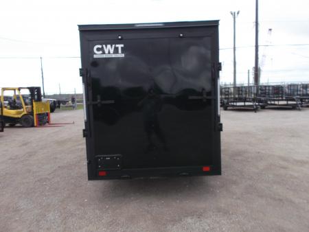 New 2026 Covered Wagon Trailers 6x12 Cargo / Enclosed Trailer / 6'6" Interior Height / Extra Wide Ramp Gate / RV Side Door / .030 Black Semi-Screwless Exterior / Black Out Package
