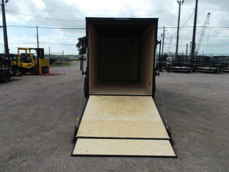 New 2026 Covered Wagon Trailers 6x12 Cargo / Enclosed Trailer / 6'6" Interior Height / Extra Wide Ramp Gate / RV Side Door / .030 Black Semi-Screwless Exterior / Black Out Package