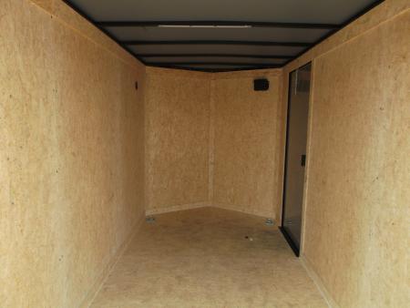 New 2026 Covered Wagon Trailers 6x12 Cargo / Enclosed Trailer / 6'6" Interior Height / Extra Wide Ramp Gate / RV Side Door / .030 Black Semi-Screwless Exterior / Black Out Package