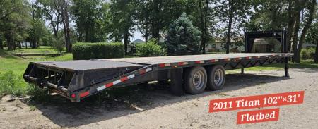 Used 2011 Titan Trailer 102  x 31' w/8K Axles Flatbed Trailer