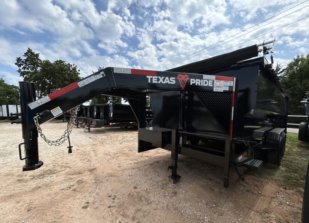 New 2026 Texas Pride Trailers Gooseneck 7x16x4 Tandem Axles Dump Trailer-8K Axles-UPGRADES!!