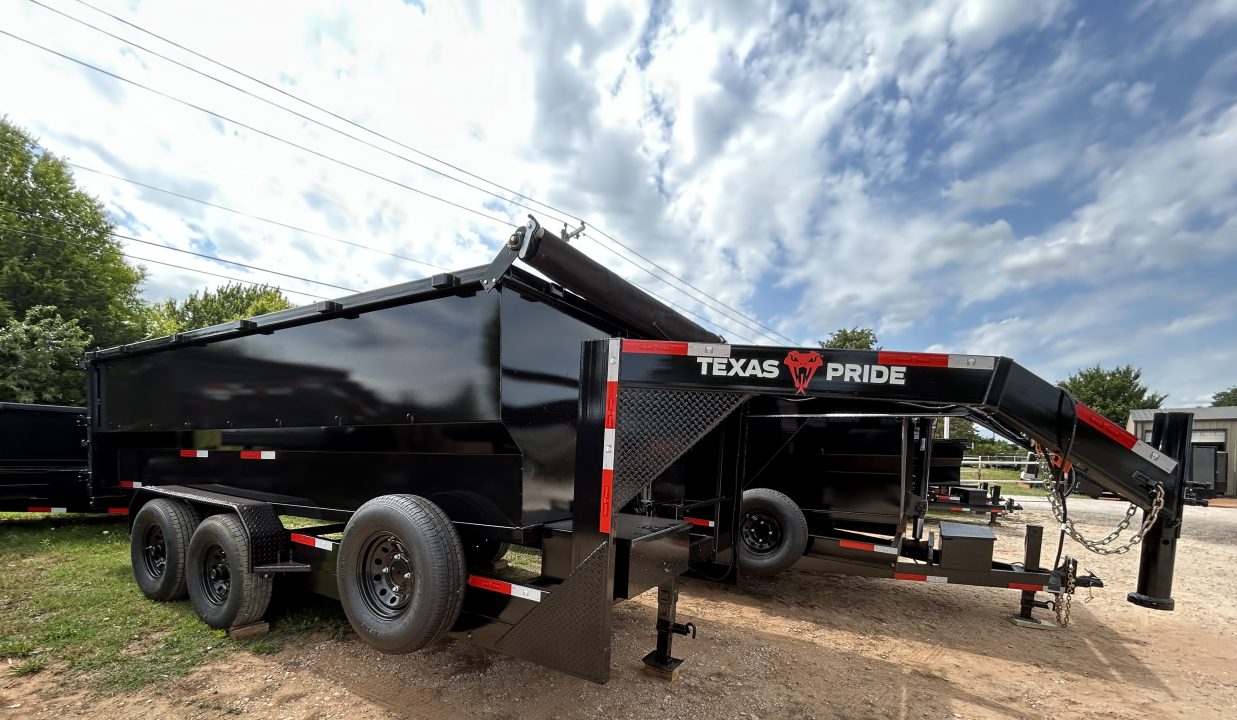 New 2026 Texas Pride Trailers Gooseneck 7x16x4 Tandem Axles Dump Trailer-8K Axles-UPGRADES!!