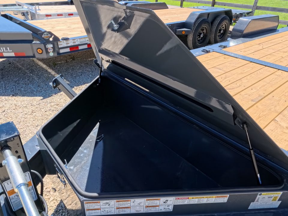 New 2027 Iron Bull 83 x 22 (16+6) TWB Tilt Trailer with 2)7K Torsion Axles, Electric Brakes, Fork Holders, 2 5/16" Adj. Coupler and More!