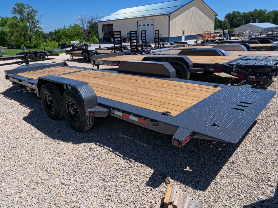 New 2027 Iron Bull 83 x 22 (16+6) TWB Tilt Trailer with 2)7K Torsion Axles, Electric Brakes, Fork Holders, 2 5/16" Adj. Coupler and More!