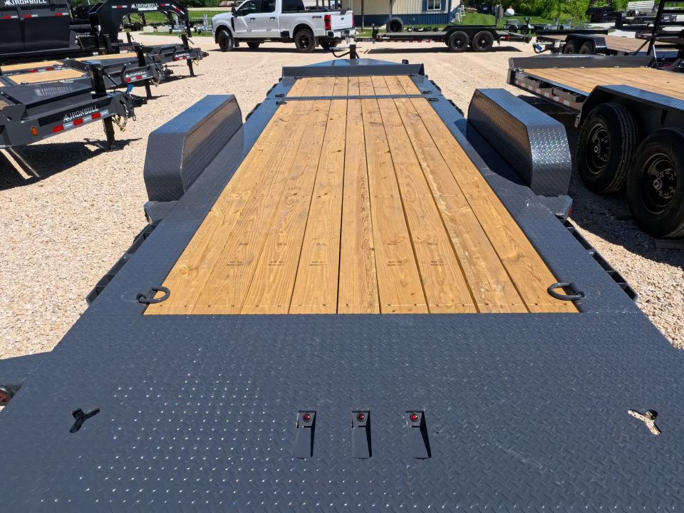 New 2027 Iron Bull 83 x 22 (16+6) TWB Tilt Trailer with 2)7K Torsion Axles, Electric Brakes, Fork Holders, 2 5/16" Adj. Coupler and More!