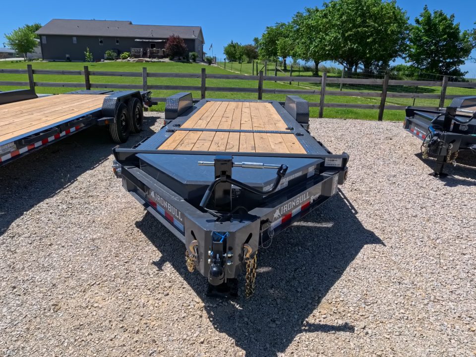 New 2027 Iron Bull 83 x 22 (16+6) TWB Tilt Trailer with 2)7K Torsion Axles, Electric Brakes, Fork Holders, 2 5/16" Adj. Coupler and More!