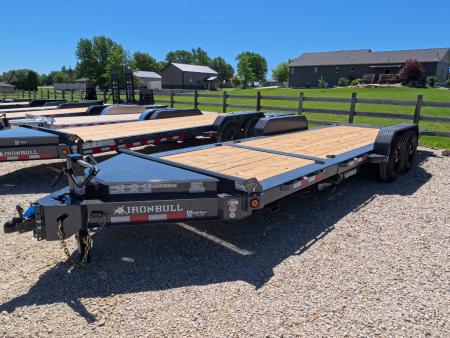 New 2027 Iron Bull 83 x 22 (16+6) TWB Tilt Trailer with 2)7K Torsion Axles, Electric Brakes, Fork Holders, 2 5/16  Adj. Coupler and More!