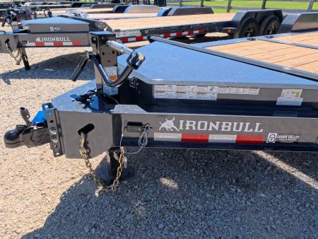 New 2027 Iron Bull 83 x 22 (16+6) TWB Tilt Trailer with 2)7K Torsion Axles, Electric Brakes, Fork Holders, 2 5/16" Adj. Coupler and More!