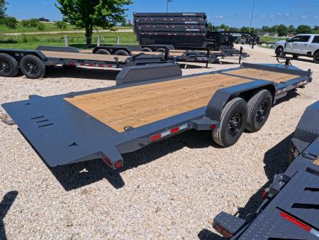 New 2027 Iron Bull 83 x 22 (16+6) TWB Tilt Trailer with 2)7K Torsion Axles, Electric Brakes, Fork Holders, 2 5/16" Adj. Coupler and More!