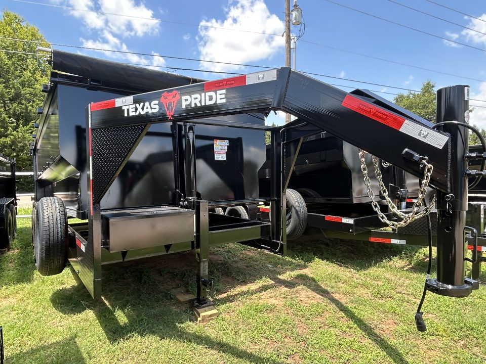 New 2026 Texas Pride Trailers Gooseneck 7x16x4 Tandem Axles Dump Trailer-8K Axles-UPGRADES!!