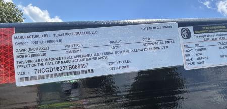 New 2026 Texas Pride Trailers Gooseneck 7x16x4 Tandem Axles Dump Trailer-8K Axles-UPGRADES!!