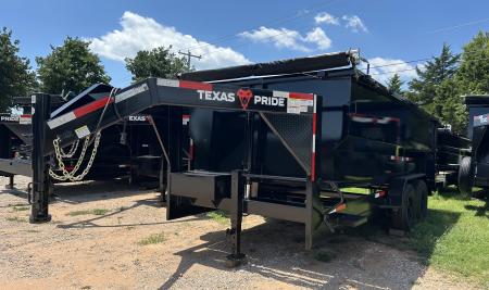 New 2026 Texas Pride Trailers Gooseneck 7x16x4 Tandem Axles Dump Trailer-8K Axles-UPGRADES!!!