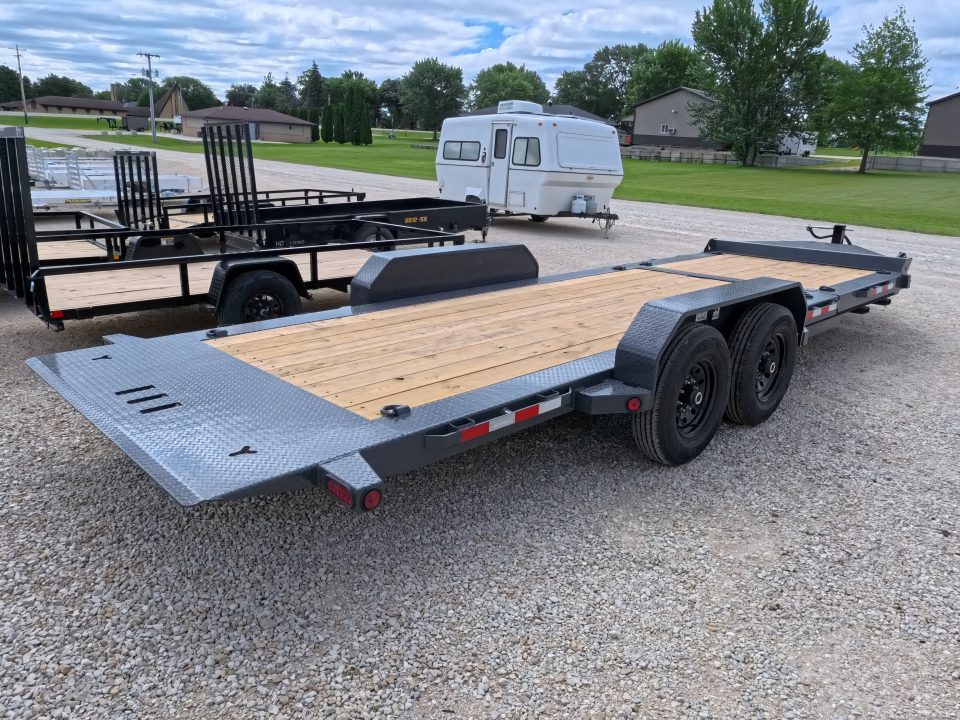 New 2027 Iron Bull 83 x 22 (16+6) TWB Tilt Trailer 2) 7K Torsion Axles w/Electric Brakes, Fork Holders, Spare Tire Mount, 10K Drop Leg Jack, and More!