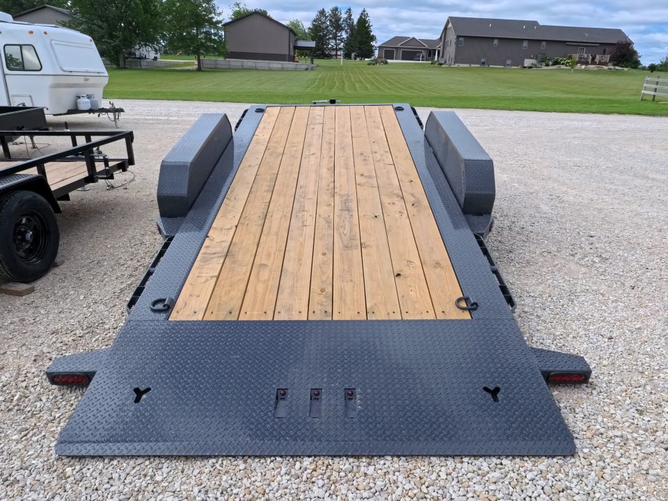 New 2027 Iron Bull 83 x 22 (16+6) TWB Tilt Trailer 2) 7K Torsion Axles w/Electric Brakes, Fork Holders, Spare Tire Mount, 10K Drop Leg Jack, and More!