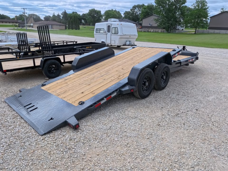 New 2027 Iron Bull 83 x 22 (16+6) TWB Tilt Trailer 2) 7K Torsion Axles w/Electric Brakes, Fork Holders, Spare Tire Mount, 10K Drop Leg Jack, and More!