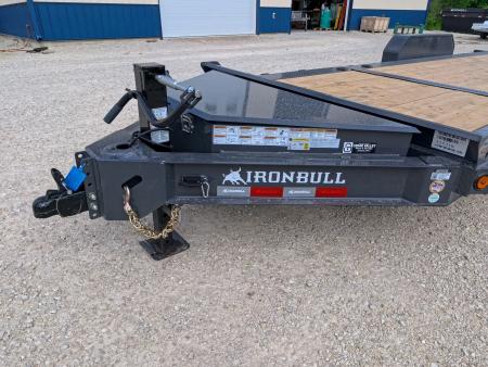 New 2027 Iron Bull 83 x 22 (16+6) TWB Tilt Trailer 2) 7K Torsion Axles w/Electric Brakes, Fork Holders, Spare Tire Mount, 10K Drop Leg Jack, and More!