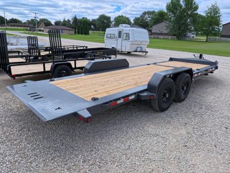 New 2027 Iron Bull 83 x 22 (16+6) TWB Tilt Trailer 2) 7K Torsion Axles w/Electric Brakes, Fork Holders, Spare Tire Mount, 10K Drop Leg Jack, and More!