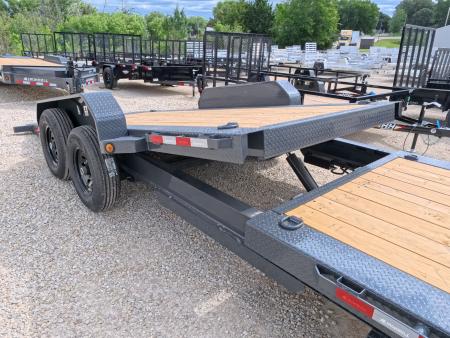 New 2027 Iron Bull 83 x 22 (16+6) TWB Tilt Trailer 2) 7K Torsion Axles w/Electric Brakes, Fork Holders, Spare Tire Mount, 10K Drop Leg Jack, and More!