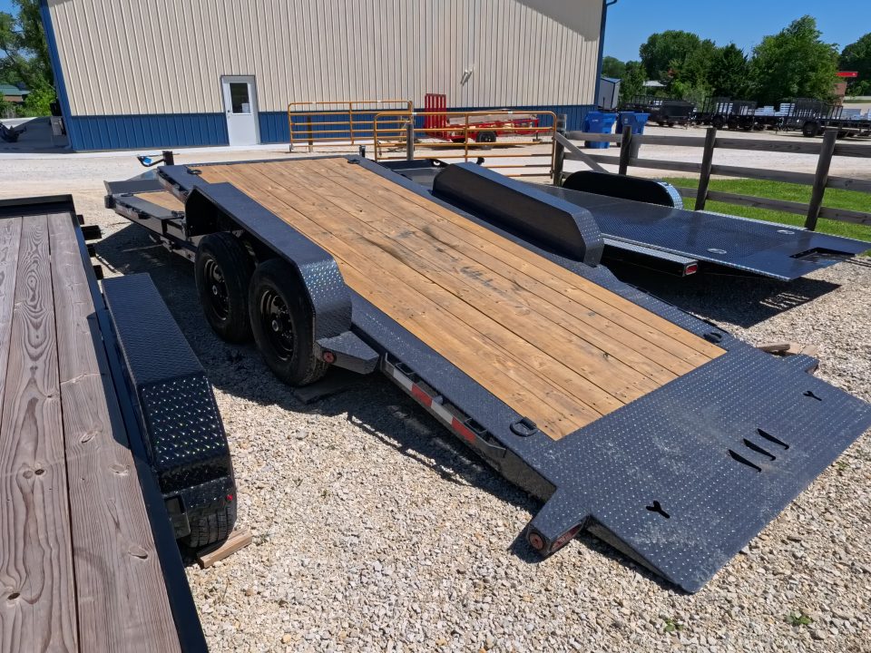 New 2027 Iron Bull 83 x 22 (16+6) TWB Tilt Trailer 2) 7K Torsion Axles with Electric Brakes, 16" Crossmembers, Spare Tire Mount, D-rings, and More!