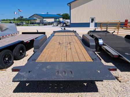 New 2027 Iron Bull 83 x 22 (16+6) TWB Tilt Trailer 2) 7K Torsion Axles with Electric Brakes, 16" Crossmembers, Spare Tire Mount, D-rings, and More!