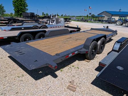 New 2027 Iron Bull 83 x 22 (16+6) TWB Tilt Trailer 2) 7K Torsion Axles with Electric Brakes, 16" Crossmembers, Spare Tire Mount, D-rings, and More!
