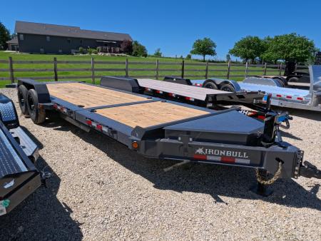 New 2027 Iron Bull 83 x 22 (16+6) TWB Tilt Trailer 2) 7K Torsion Axles with Electric Brakes, 16" Crossmembers, Spare Tire Mount, D-rings, and More!