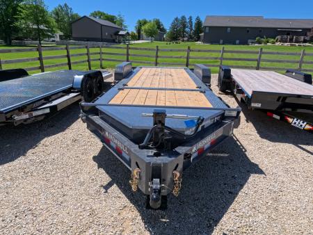 New 2027 Iron Bull 83 x 22 (16+6) TWB Tilt Trailer 2) 7K Torsion Axles with Electric Brakes, 16" Crossmembers, Spare Tire Mount, D-rings, and More!