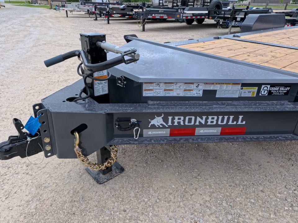 New 2027 Iron Bull 83 x 22 (16+6) TWB Tilt Trailer 2) 7K Torsion Axles with Electric Brakes, 16" Crossmembers, Spare Tire Mount, D-Rings, and More!