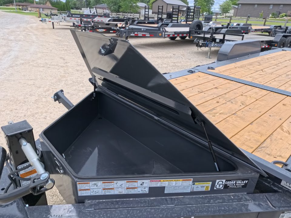 New 2027 Iron Bull 83 x 22 (16+6) TWB Tilt Trailer 2) 7K Torsion Axles with Electric Brakes, 16" Crossmembers, Spare Tire Mount, D-Rings, and More!