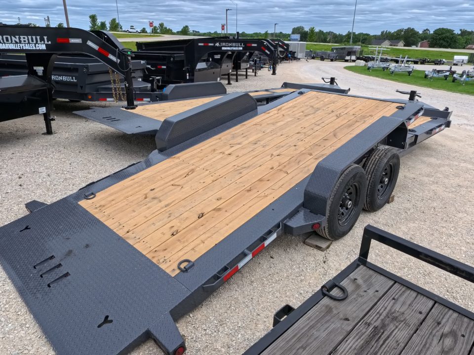 New 2027 Iron Bull 83 x 22 (16+6) TWB Tilt Trailer 2) 7K Torsion Axles with Electric Brakes, 16" Crossmembers, Spare Tire Mount, D-Rings, and More!